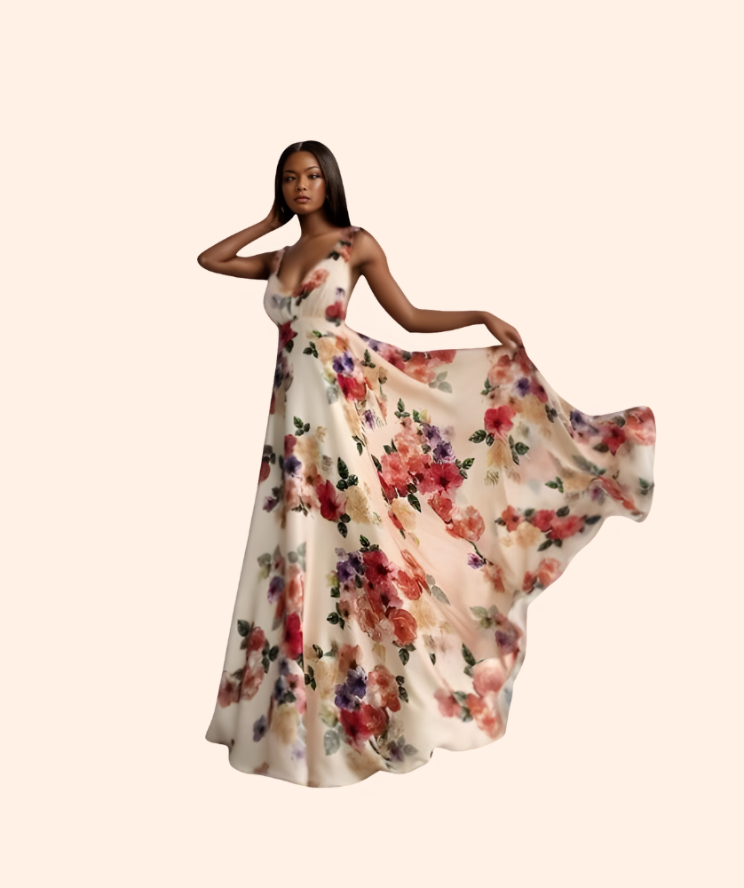 Robe Maxi Florale Élégante - 1