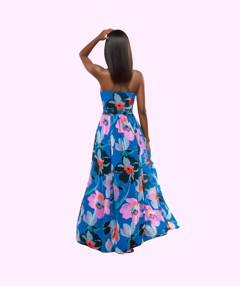 Robe Maxi Florale Tropicale Élégante - 2